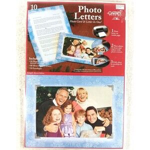 Craft Christmas Photo Letters and Envelopes Pack of 10 by Gartner Studios